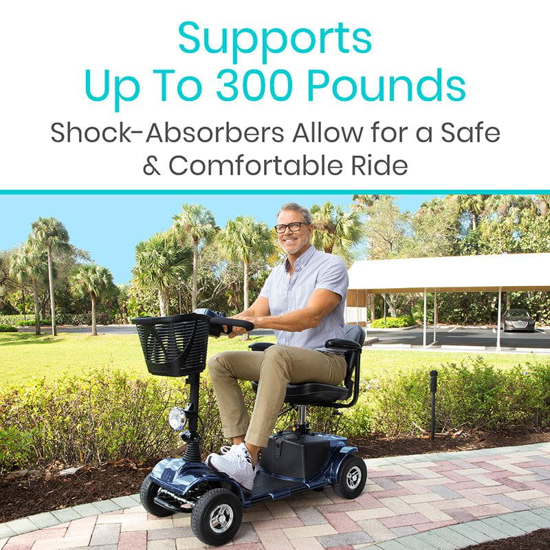 Vive Health Series A Mobility Scooter - 15.5 Mile Range, Delta Tiller, 296 LBS Capacity