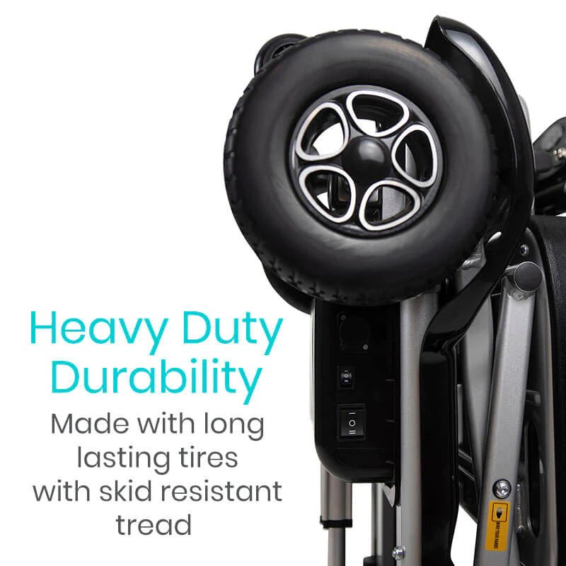 Vive Health Auto-Folding Long-Range Mobility Scooter - 11.3 Mile Range, 220 LBS Capacity