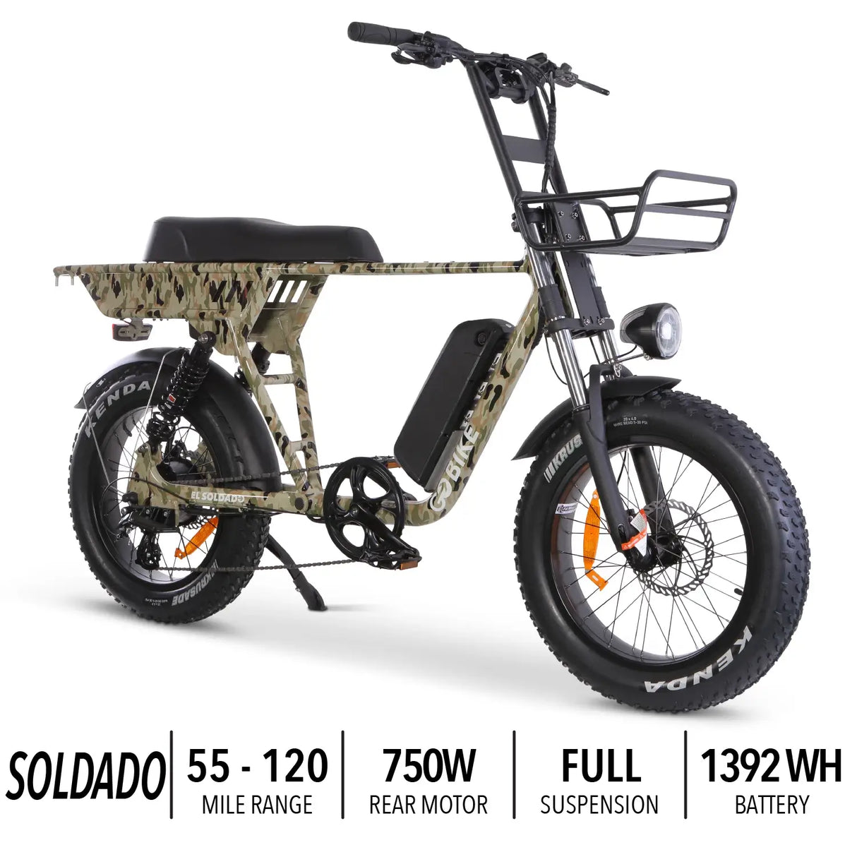 GOBIKE SOLDADO Lightweight 750W Dual-Passenger Electric Bike