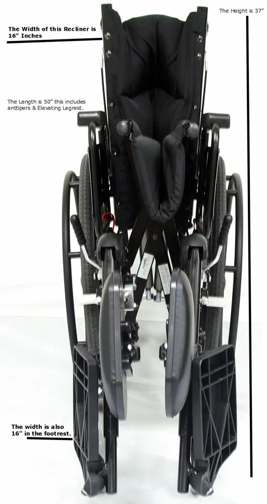 Karman Healthcare KM-5000 Lightweight Reclining Wheelchair