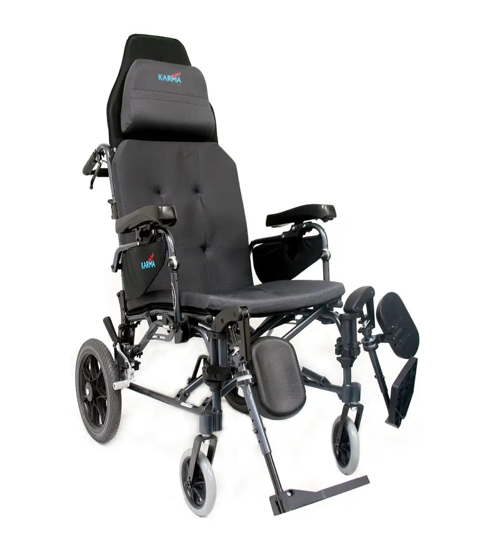 Karman Healthcare MVP-502 Lightweight Ergonomic Reclining Transport Wheelchair