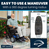 Vive Health Model V Power Wheelchair (300 LBS Capacity)