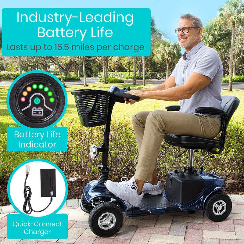 Vive Health Series A Mobility Scooter - 15.5 Mile Range, Delta Tiller, 296 LBS Capacity
