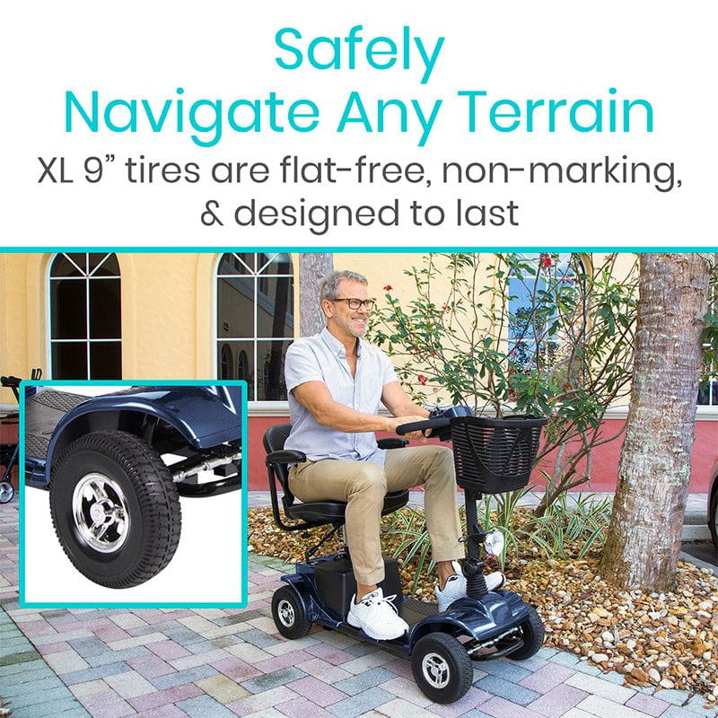 Vive Health Series A Mobility Scooter - 15.5 Mile Range, Delta Tiller, 296 LBS Capacity