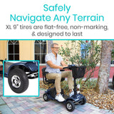 Vive Health Series A Mobility Scooter - 15.5 Mile Range, Delta Tiller, 296 LBS Capacity