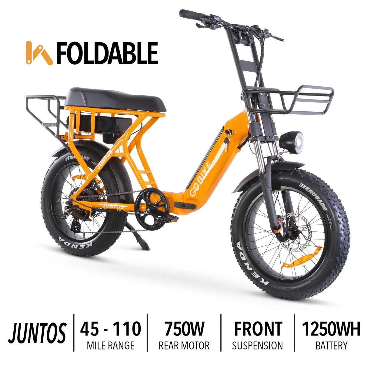 GOBIKE JUNTOS Foldable Step - Through Foldable Lightweight 750W Electric Bike