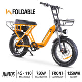 GOBIKE JUNTOS Foldable Step - Through Foldable Lightweight 750W Electric Bike