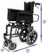 Karman Healthcare KM-5000-TP Lightweight Reclining Transport Wheelchair