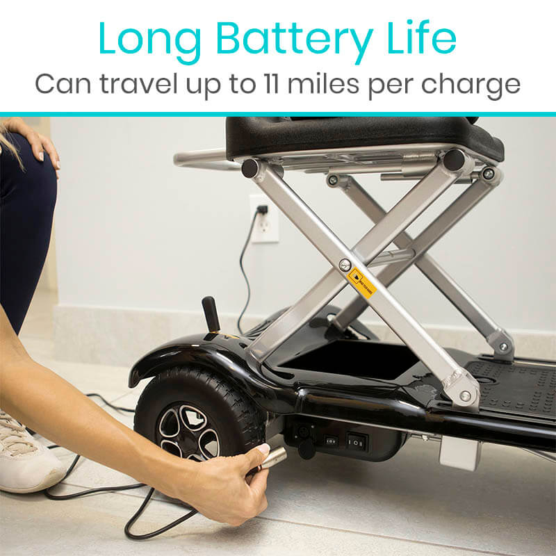 Vive Health Auto-Folding Long-Range Mobility Scooter - 11.3 Mile Range, 220 LBS Capacity