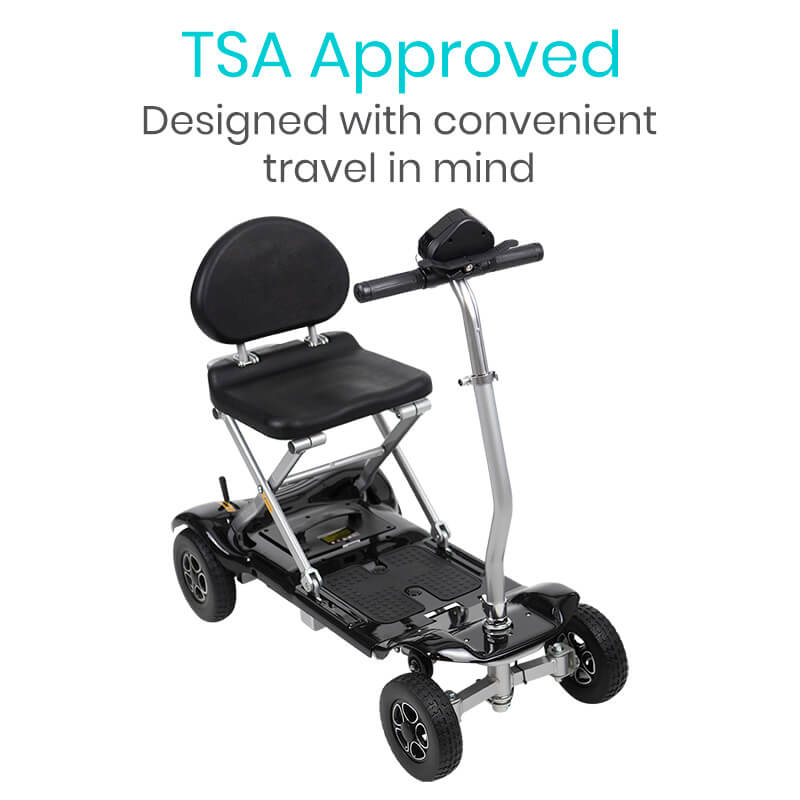 Vive Health Auto-Folding Long-Range Mobility Scooter - 11.3 Mile Range, 220 LBS Capacity