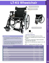 Karman Healthcare LT-K5 Adjustable Ultra Lightweight Wheelchair