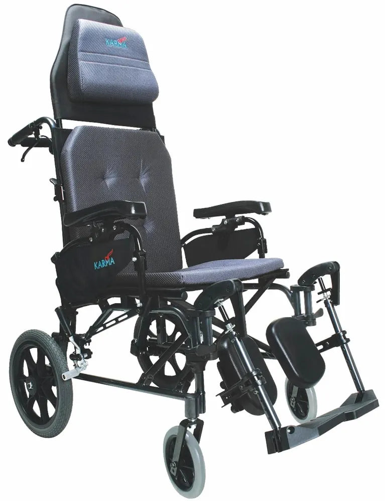 Karman Healthcare MVP-502 Lightweight Ergonomic Reclining Transport Wheelchair