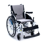 Karman Healthcare S-Ergo 115 Ultra Lightweight Ergonomic Wheelchair with Swing Away Footrest in White