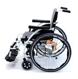 Karman Healthcare S-Ergo 115 Ultra Lightweight Ergonomic Wheelchair with Swing Away Footrest in White