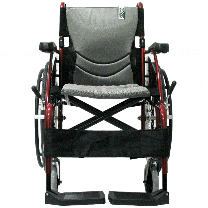Karman Healthcare S-Ergo 115 Ultra Lightweight Ergonomic Wheelchair with Swing Away Footrest and Quick Release Wheels