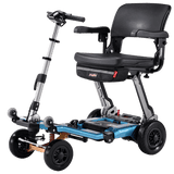 FreeRider Luggie Super Plus 4 Folding Mobility Scooter with Patented Omni-Suspension and Smart Turn Safety Technology