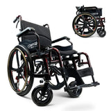 ComfyGo X-1 Manual Lightweight Wheelchair (17.5″ Wide Seat)